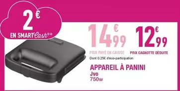 Appareil À Panini Jvp offre à 14,99€ sur Carrefour