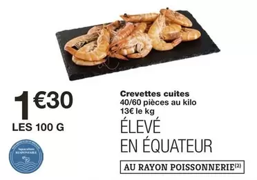 Crevettes Cuites offre à 1,3€ sur Monoprix