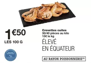 Crevettes Cuites offre à 1,5€ sur Monoprix