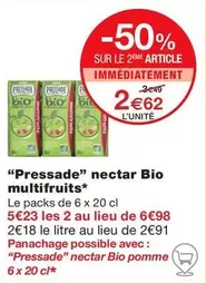 Pressade - Nectar Bio Multifruits offre à 2,62€ sur Monoprix