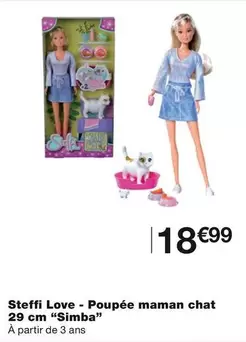 Steffi Love - Poupee Maman Chat 29 Cm Simba offre à 18,99€ sur Monoprix