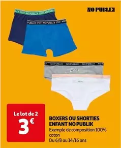 No Publik - Boxers Ou Shorties Enfant 