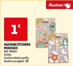 Auchan - Stickers Mousses