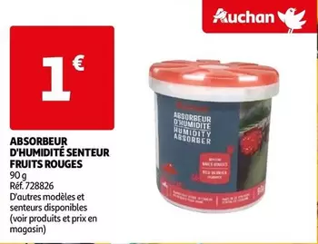 Absorbeur d'Humidité Auchan - Senteur Fruits Rouges : Élimine l'humidité avec une fragrance fruitée agréable !