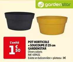 Gardenstar - Pot Horticole + Soucoupe Ø 25 Cm