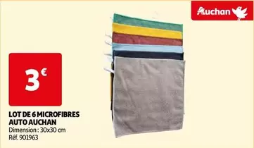 Auchan -  Lot De 6 Microfibres Auto