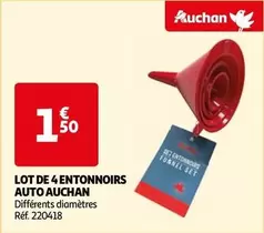 Auchan - Lot De 4 Entonnoirs Auto