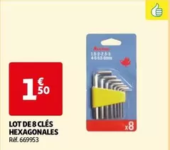 Auchan - Lot De 8 Clés Hexagonales