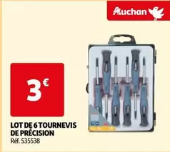 Auchan - Lot De 6 Tournevis De Précision