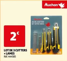 Auchan - Lot De 3 Cutters + Lames