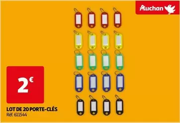 Auchan - Lot De 20 Porte Clés