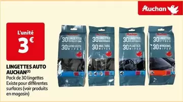 Auchan - Lingettes Auto