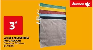 Auchan - Lot De 6 Microfibres Auto