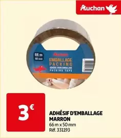 Auchan - Adhésif D'Emballage Marron