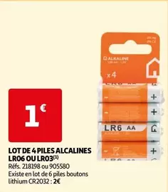 Lot De 4 Piles Alcalines LR06 