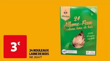 24 Rouleaux Laine De Bois