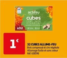 Actifeu - 32 Cubes Allume-Feu