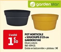 Gardenstar - Pot Horticole + Soucoupe 