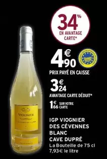 Cave Dupré - Igp Viognier Des Cévennes Blanc