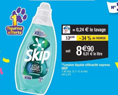 Skip - Lessive Liquide Efficacité Express