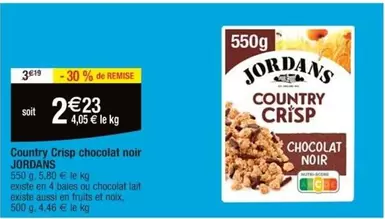 Jordans - Country Crisp Chocolat Noir