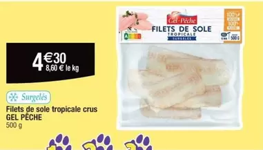 Gel Pêche - Filets De Sole Tropicale Crus