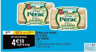 Lou Perac - Brique Pur Brebis 26% M.g.