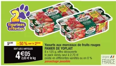 Yoplait - Panier de Yaourts aux Morceaux de Fruits Rouges : Délicieux et Fruités !