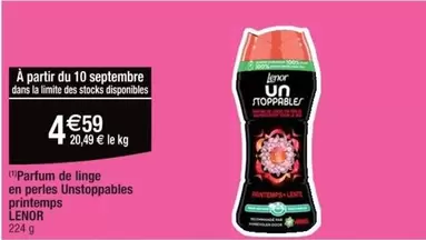 Lenor Unstoppables Printemps - Parfum de Linge en Perles, une touche de fraîcheur printanière pour votre linge