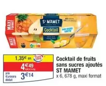 saint mamet - cocktail de fruits sans sucres ajoutés : un délice naturel, sans sucres ajoutés, idéal pour une pause saine et rafraîchissante !