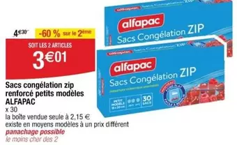 Alfapac - Sacs de Congélation Zip Rémorce Petits Modèles : Idéaux pour conserver vos aliments frais !