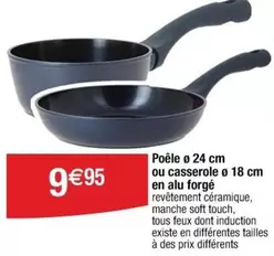 Poêle Ø 24 Cm ou Casserole Ø 18 Cm en Alu Forgé - Tous les ustensiles indispensables pour votre cuisine