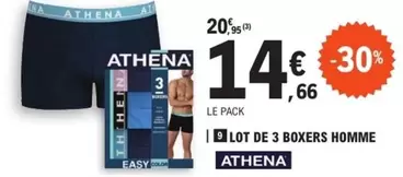 Athena - Lot De 3 Boxers Homme