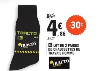 Tracto - Lot de 3 Paires de Chaussettes de Travail Homme - Confort et Durabilité pour Professionnels