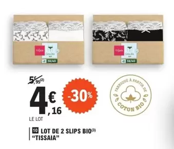 Tissaia - Lot De 2 Slips Bio