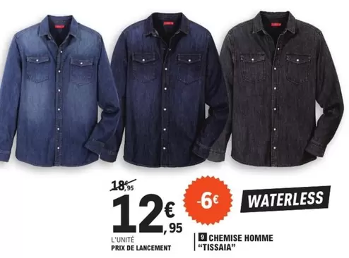 Waterless - Chemise Homme "tissaia"