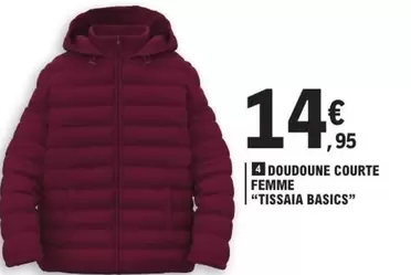 Doudoune Courte Femme "tissaia Basics"