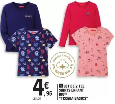 Lot De 2 Tee Shirts Enfant Bio