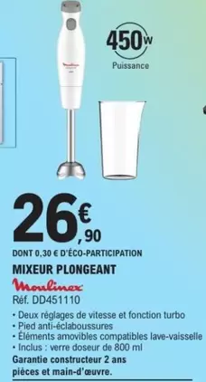 Moulinex - Mixeur Plongeant