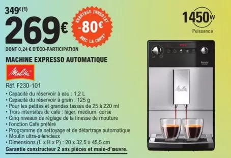 Melitta - Machine Expresso Automatique