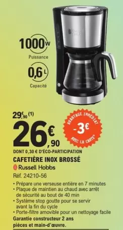 Russell Hobbs - Cafetière Inox Brossé