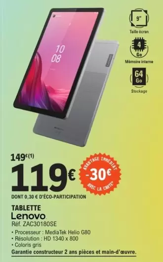 Lenovo - Tablette