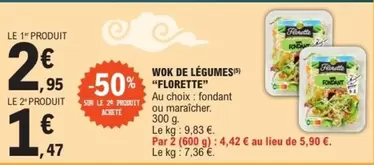 Florette - Wok De Legumes offre à 2,95€ sur E.Leclerc