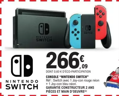 Nintendo - Console Switch offre à 266,09€ sur E.Leclerc