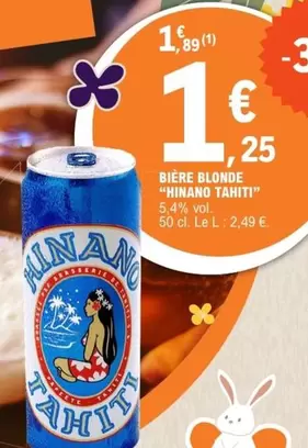 Tahiti - HNANO TAHITI - Biere Blonde