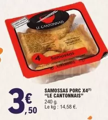 Le Cantonnais - Samossas Porc X4