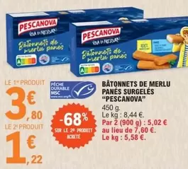 Pescanova - Batonnets De Merlu Panés Surgelés