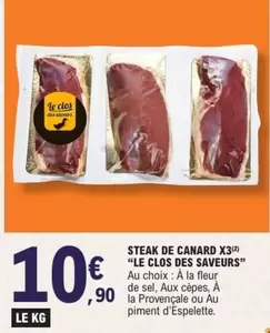 Canard - Le Clos Des Saveurs - Steak De  X3