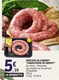 Canard - Charcuterie Du Quercy - Saucisse Au