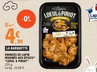 Loeul & Piriot - Émincés de Lapin Marinés aux Épices : une délicieuse recette épicée à découvrir !